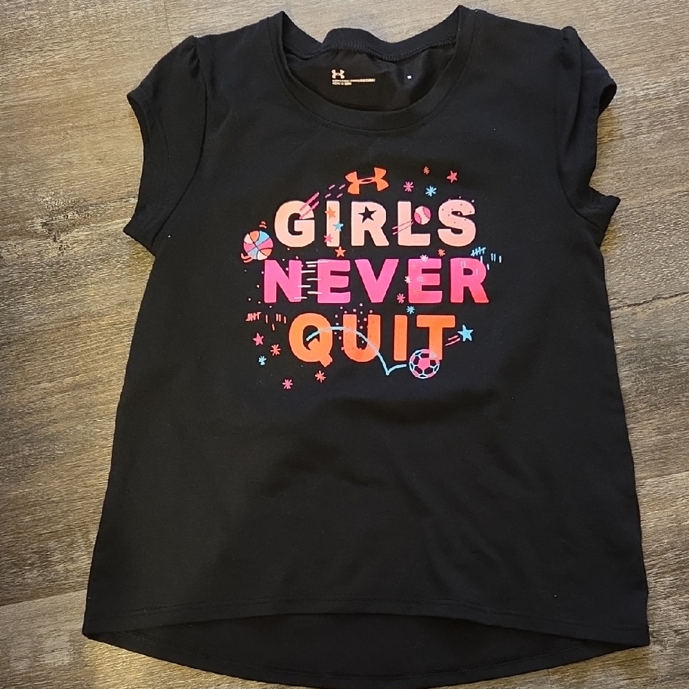 Under Armour Kids' Black Tee with Colorful Graphic